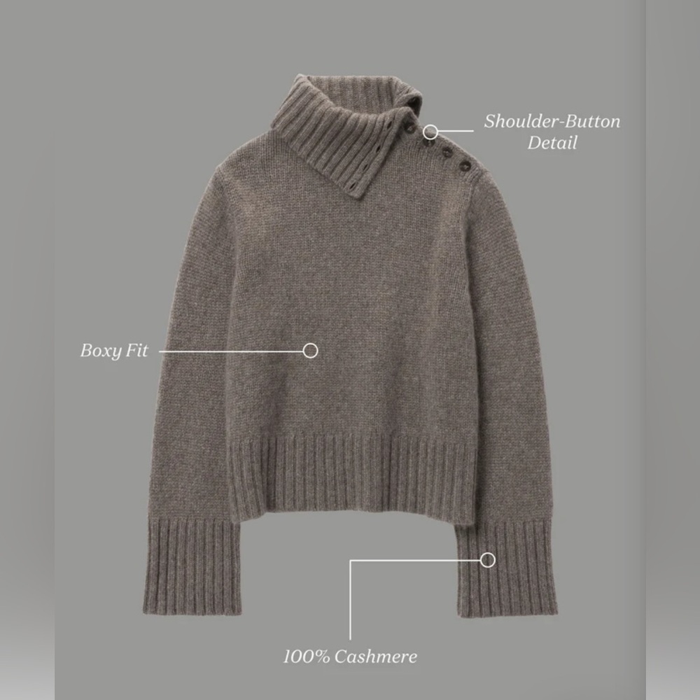 Jenni Kayne Cashmere Jackie Sweater in Taupe size XS - Picture 4 of 6